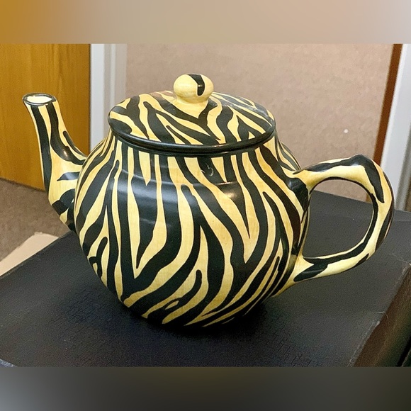 1996 Vintage Laurie Gates Safari Animal Print Teapot - Picture 5 of 16